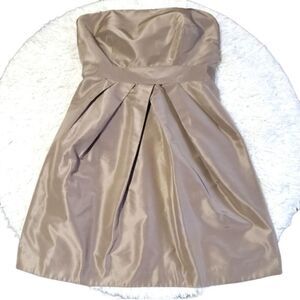 J. Crew Taupe Strapless Mini Dress